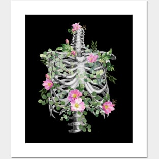 Rib Cage Floral 3 Posters and Art